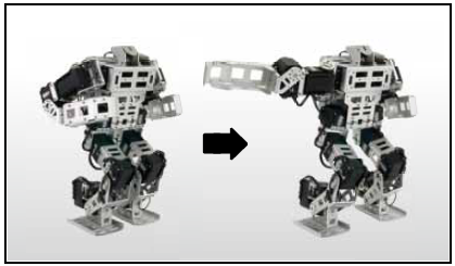 Battle moves for the Bioloid GP programmable humanoid robot